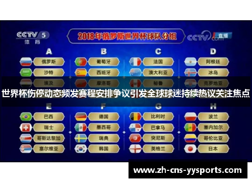 世界杯伤停动态频发赛程安排争议引发全球球迷持续热议关注焦点